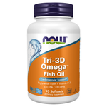 Now Foods Tri-3D Omega oméga 3 triglycérides et vitamine D3, flacon de 90 capsules