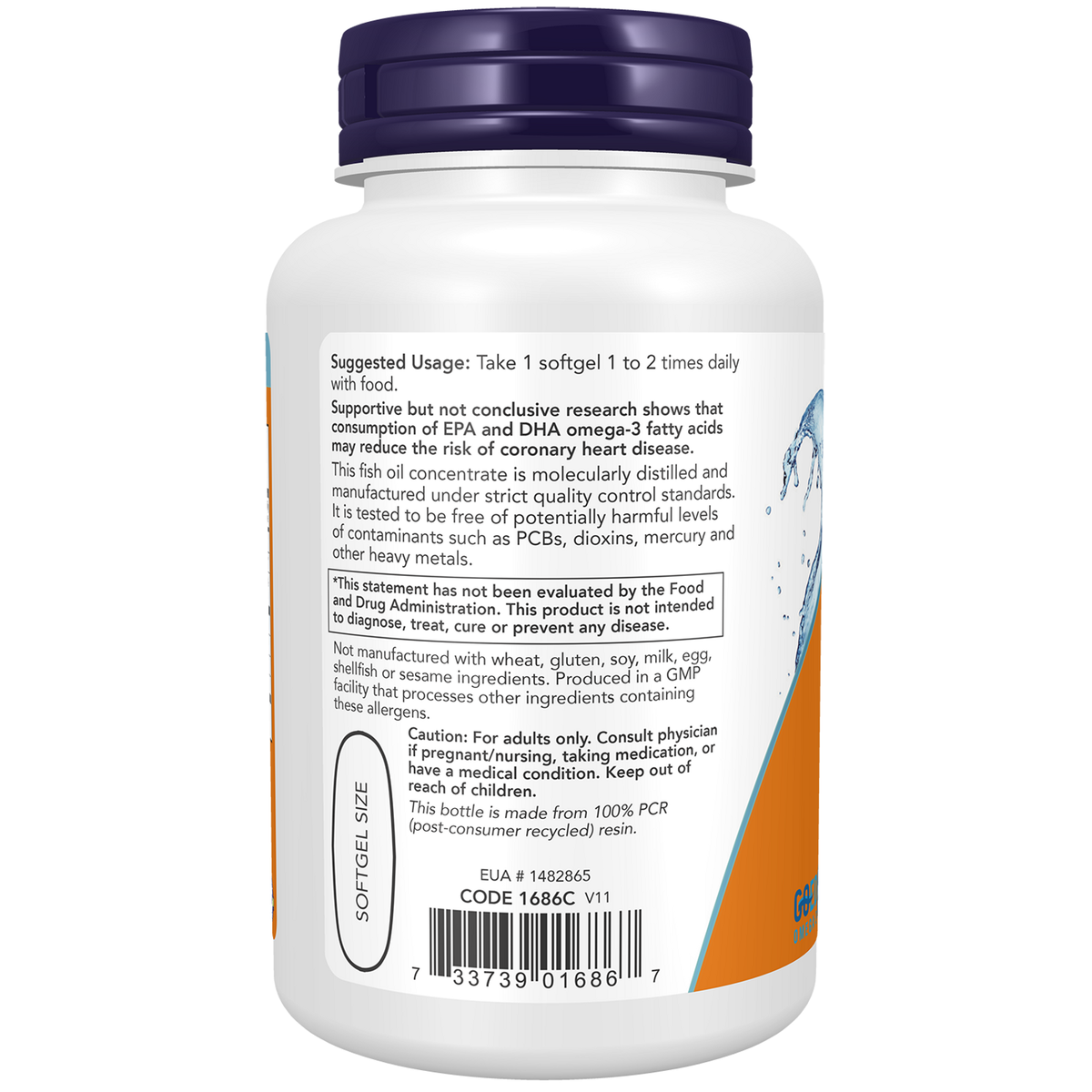 Now Foods Tri-3D Omega - vue de gauche
