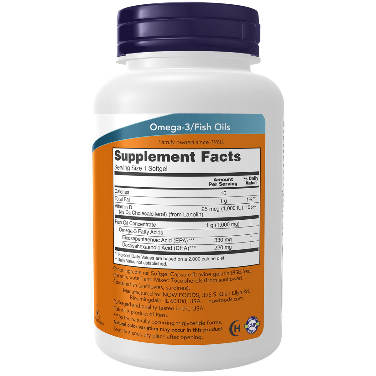 Now Foods Tri-3D Omega - vue de droite