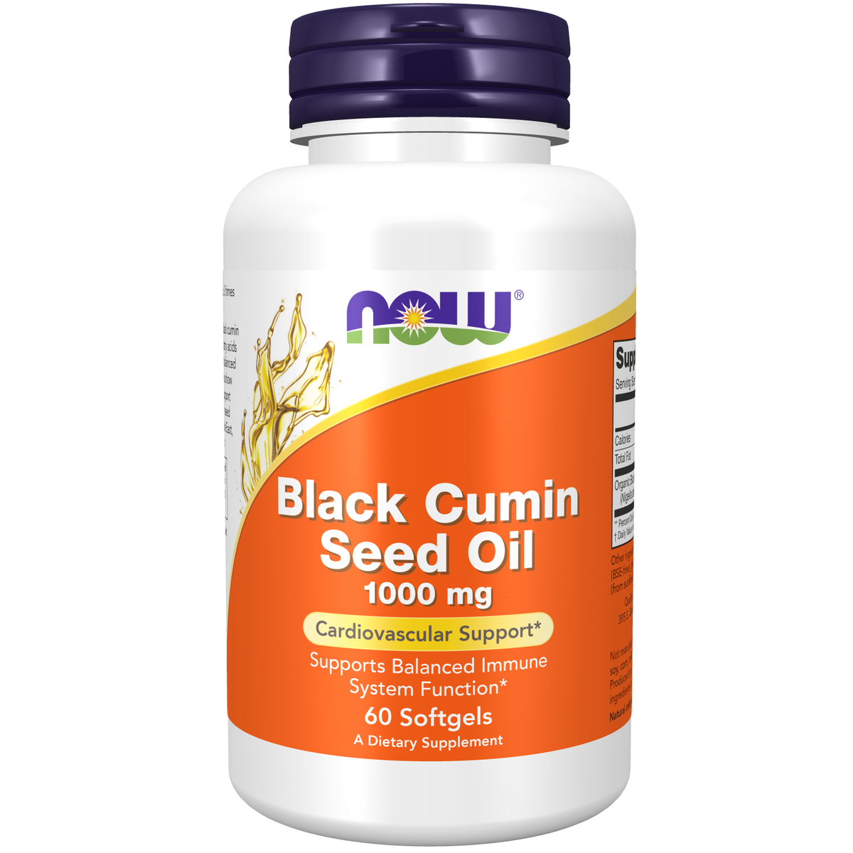 Now Foods Huile de Nigelle Bio 1 000 mg