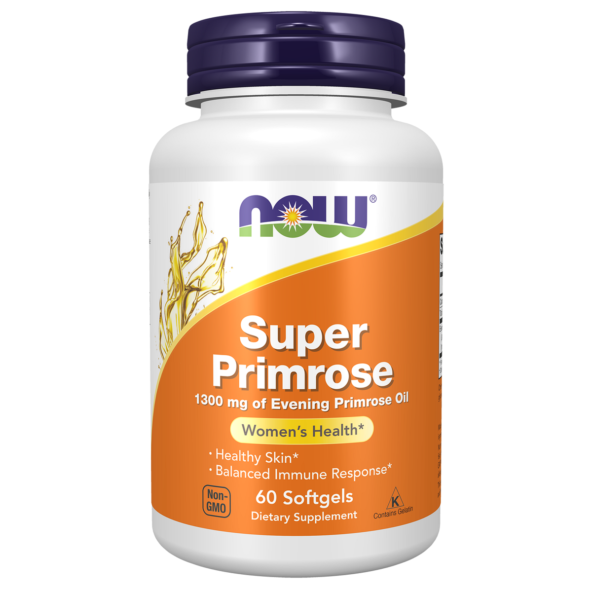 Now Foods Super Primrose 1300 mg, flacon de 60 capsules