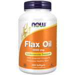 NOW Foods Huile de Lin Bio 1 000 mg — Pressée à Froid, Non Raffinée — 250 capsules