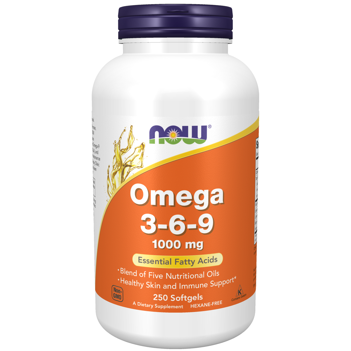 Now Foods Oméga 3-6-9 1000 mg, flacon de 250 capsules