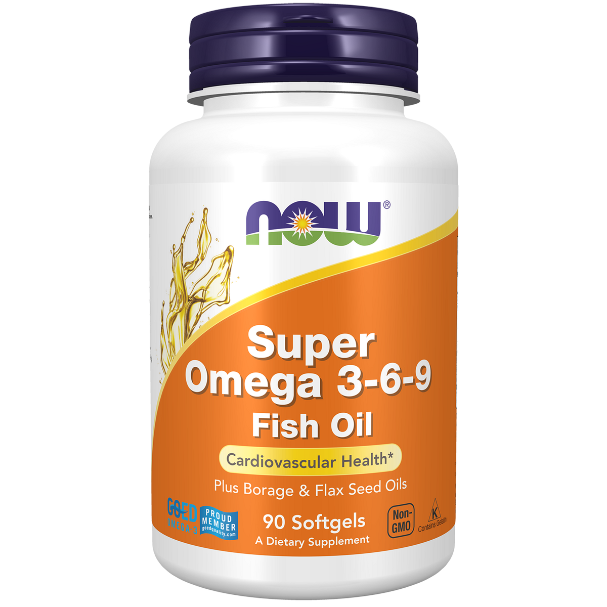 Now Foods Super Oméga 3-6-9 1200 mg, flacon de 90 capsules