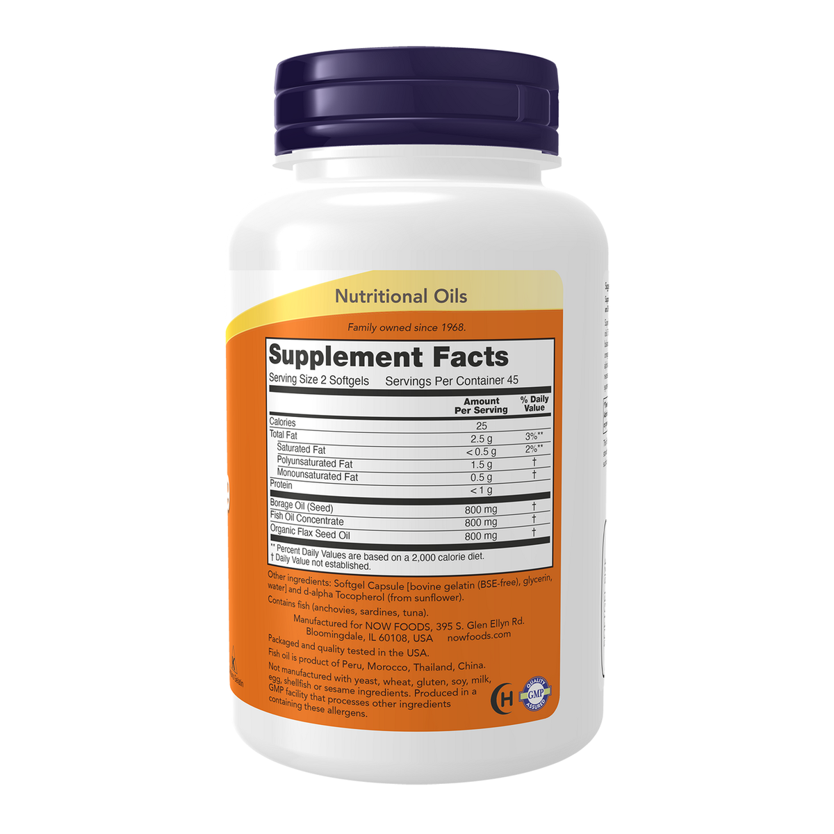 Now Foods Super Omega 3-6-9 1200 mg - vue de droite