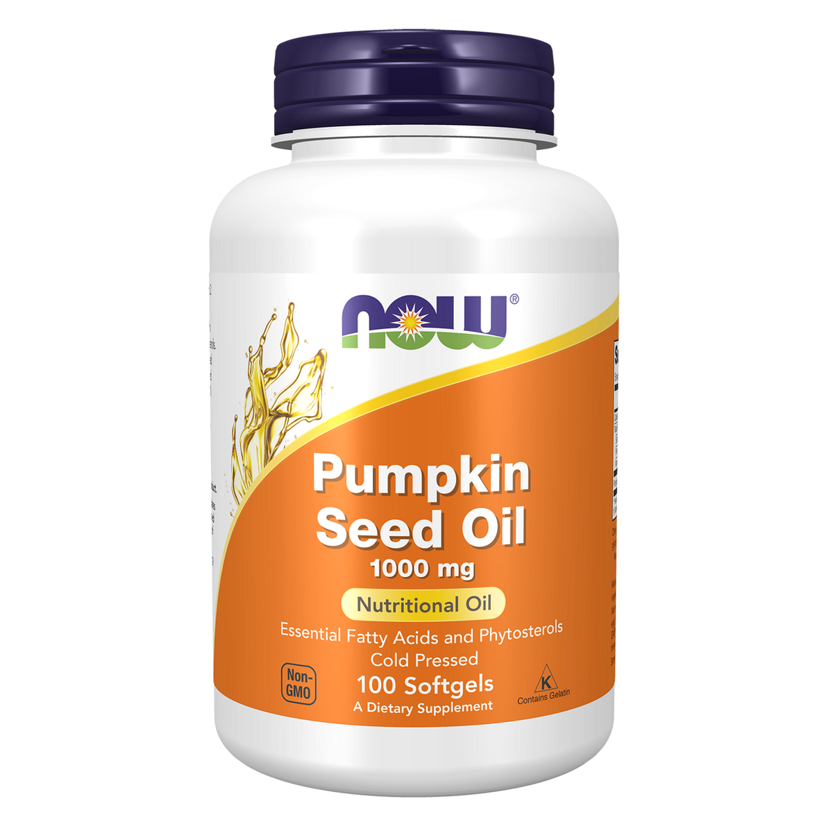 NOW Foods Huile de pépins de courge 1000 mg, capsules molles