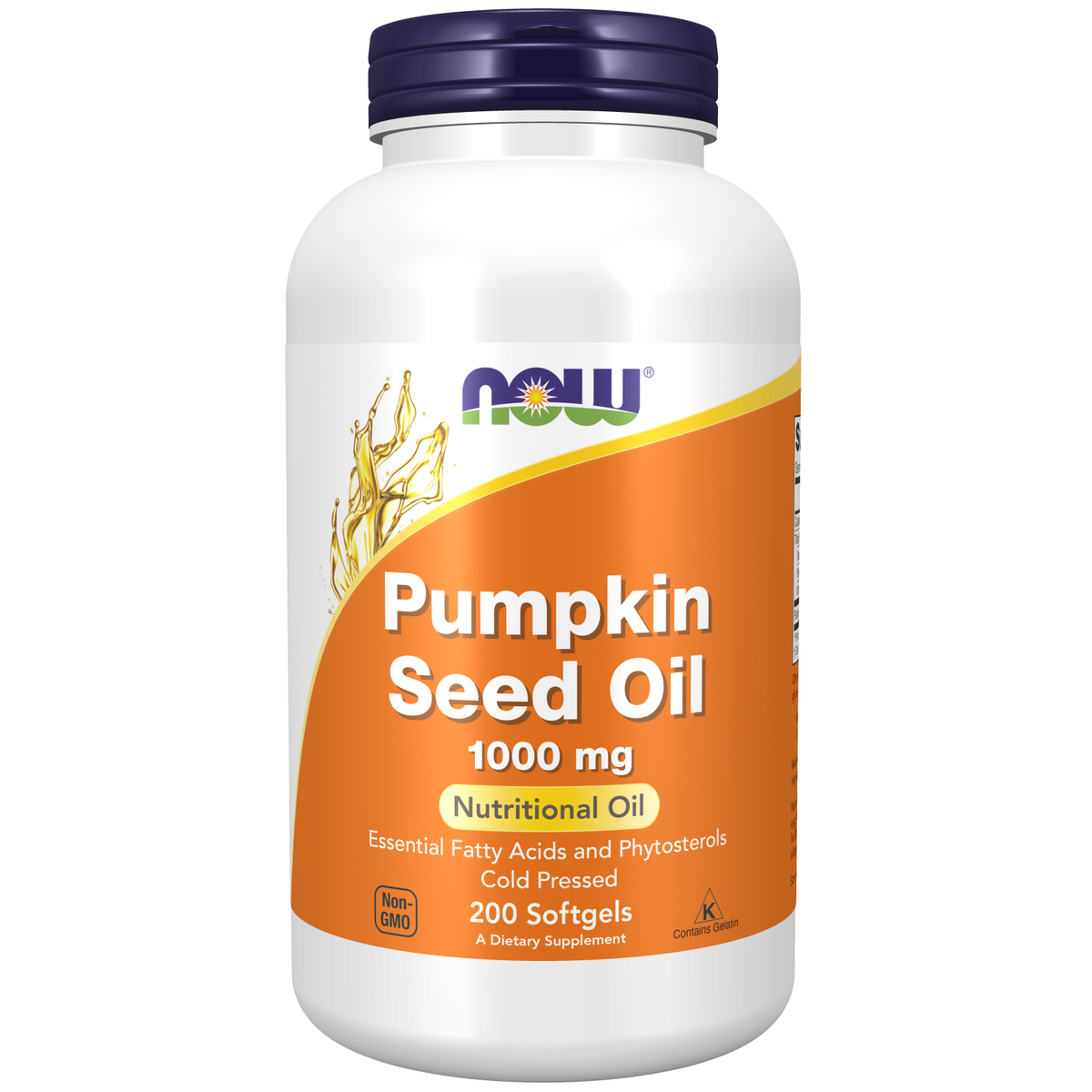 NOW Foods Huile de Pépins de Courge 1000 mg — 200 capsules