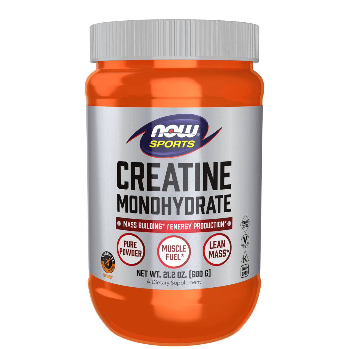 NOW Foods Créatine Monohydrate en Poudre — 600 g