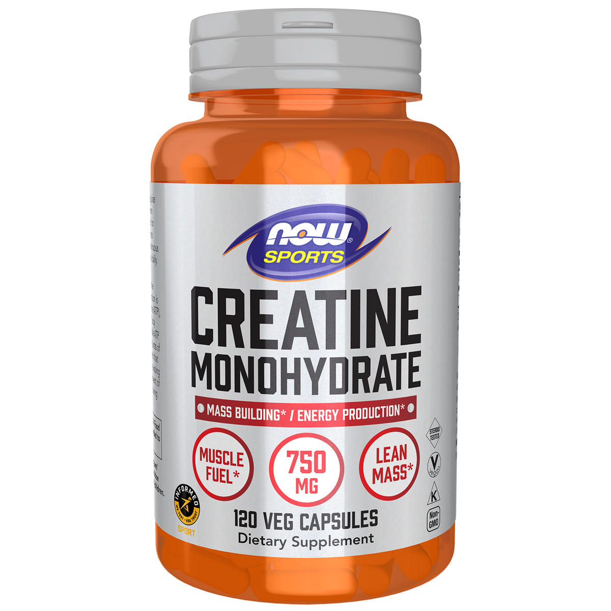 NOW Foods Creatine Monohydrate 750 mg gelules