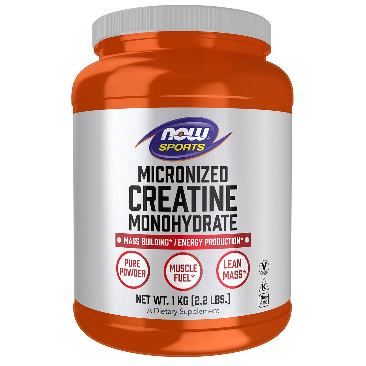 NOW Foods Créatine Monohydrate Micronisée — Poudre Pure — 1 kg