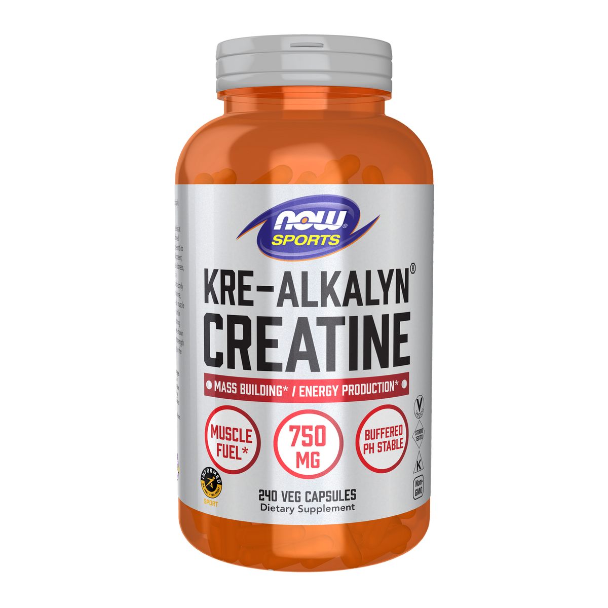 NOW Foods Kre-Alkalyn Créatine — 240 gélules