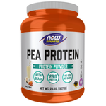 NOW Foods Protéine de pois vanille-caramel, pot de 907 g