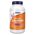 NOW Foods Lécithine 1200 mg — Lécithine de Soja Non-OGM — 200 capsules