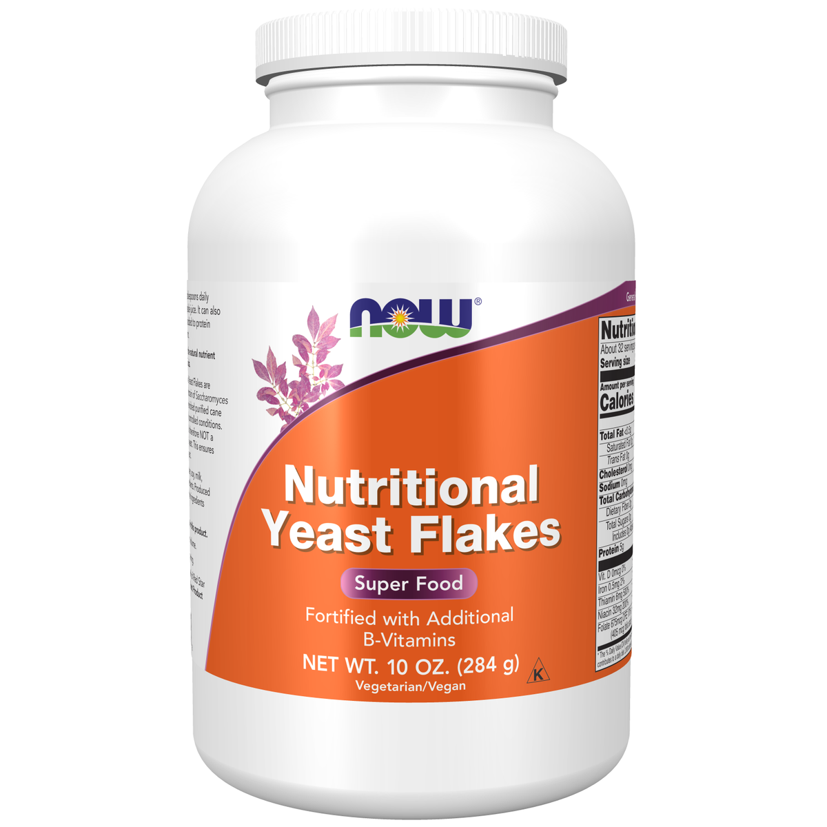 NOW Foods Levure nutritionnelle en paillettes, pot de 284 g