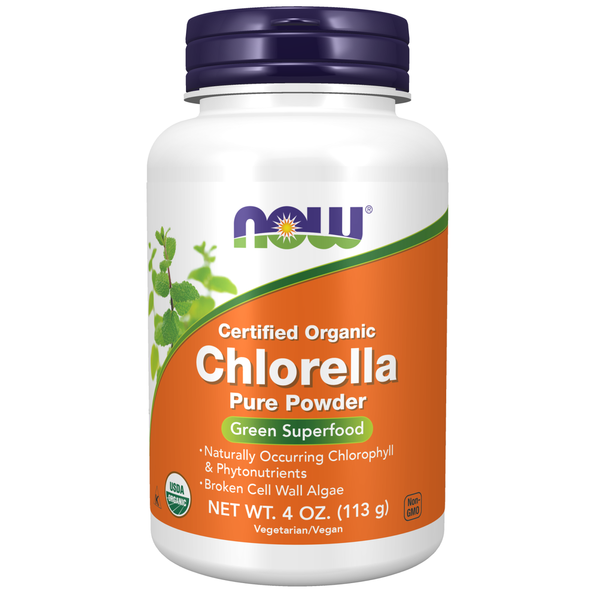 Now Foods Chlorelle Bio en Poudre 113 g