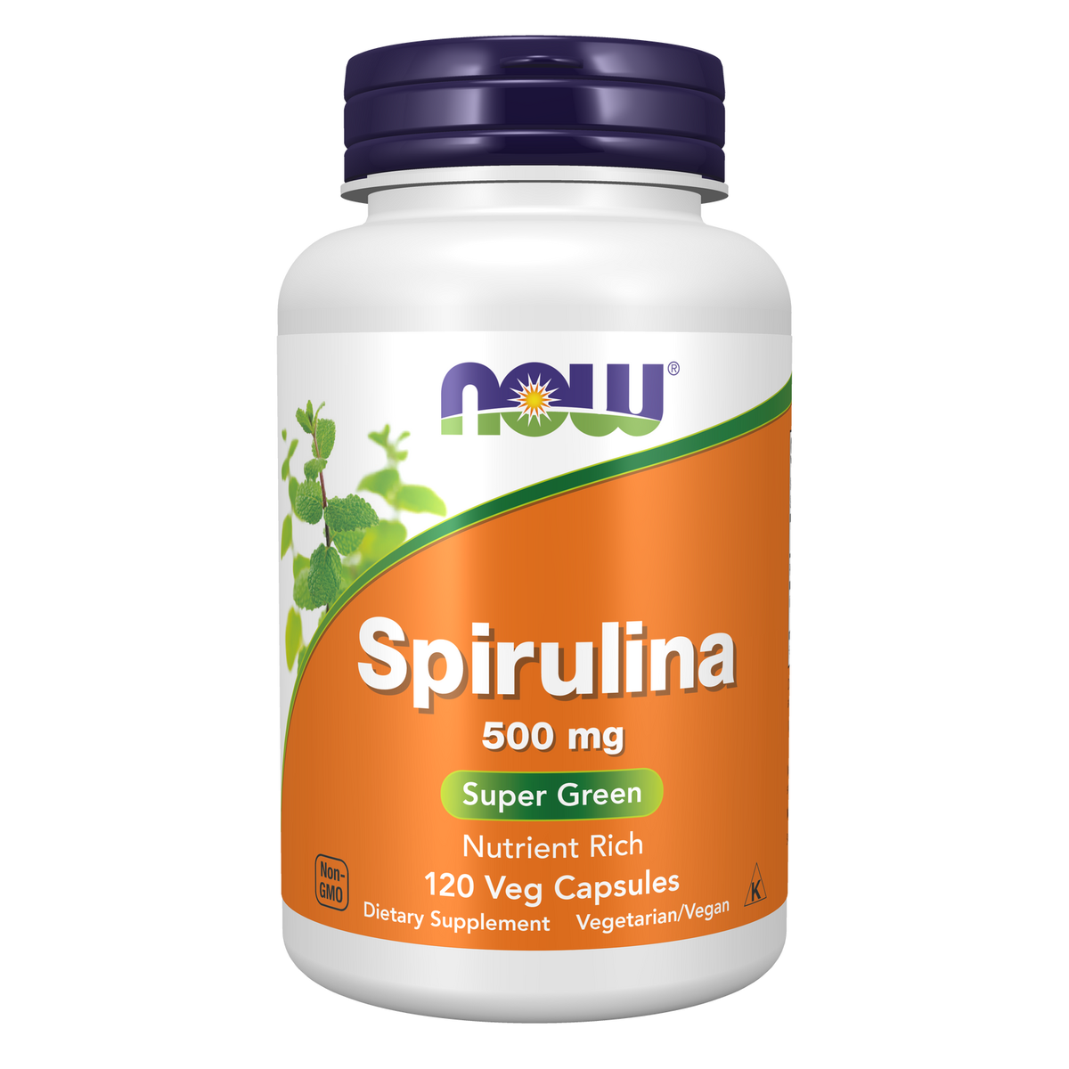 NOW Foods Spiruline 500 mg, 120 gélules végétales
