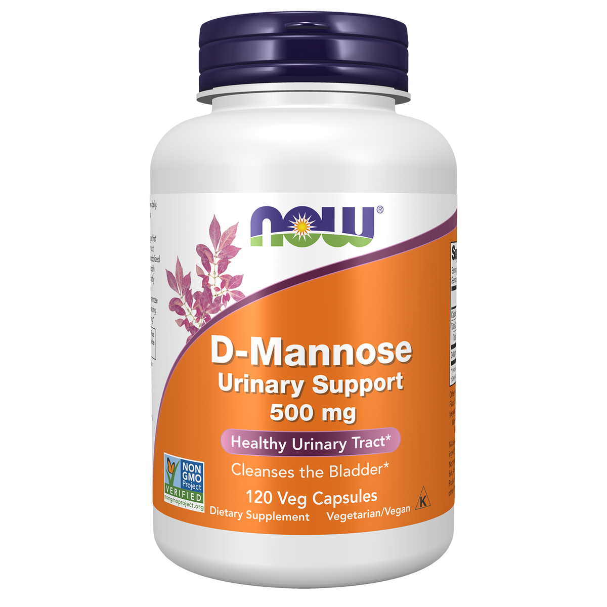 NOW Foods D-Mannose 500 mg — 120 gélules