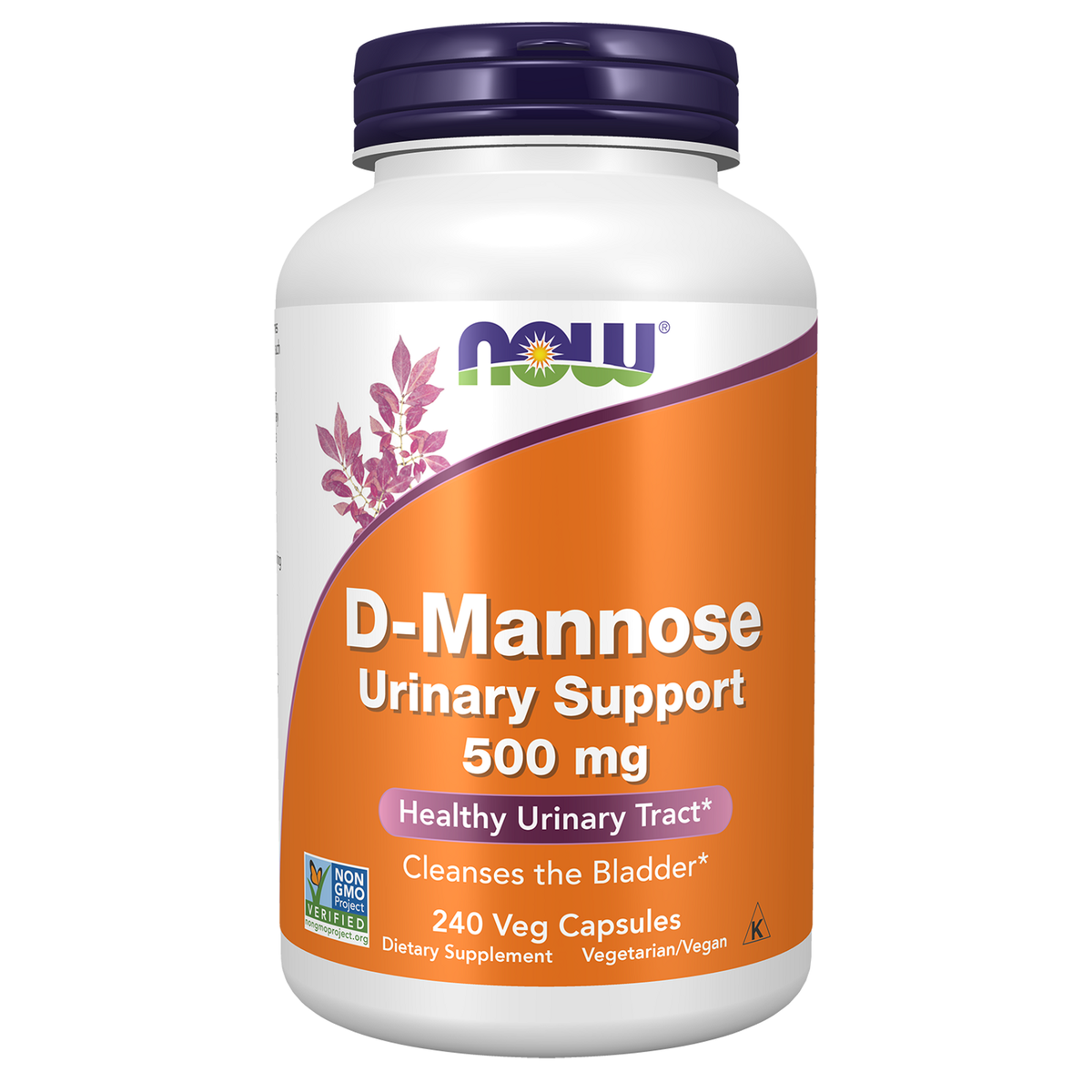 NOW Foods D-Mannose 500 mg — 240 gélules
