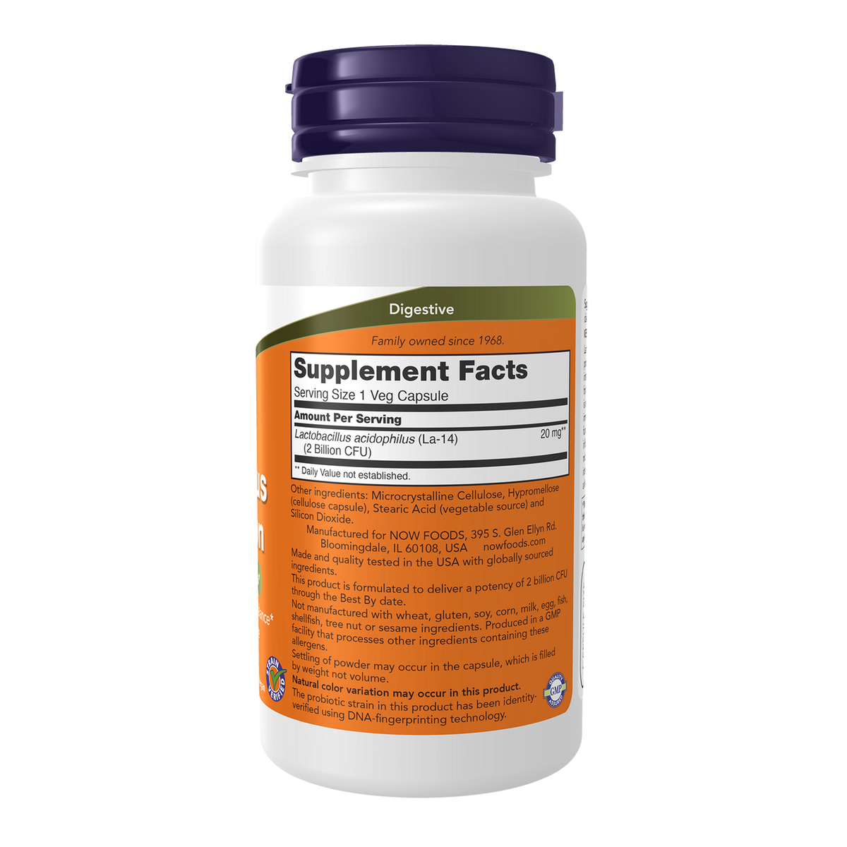 Now Foods Acidophilus Two Billion - vue de droite
