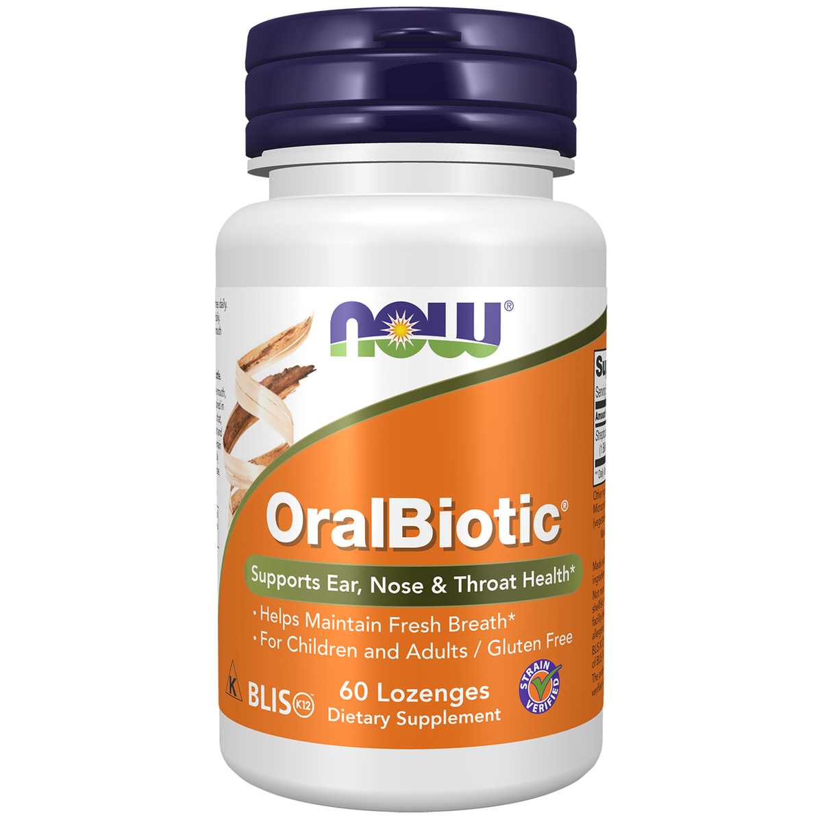 NOW Foods OralBiotic BLIS K12, 60 pastilles