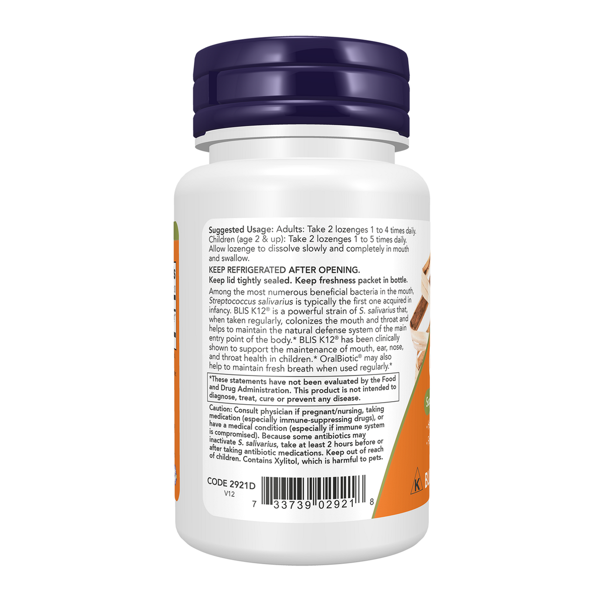 Now Foods OralBiotic BLIS K12 - vue de gauche