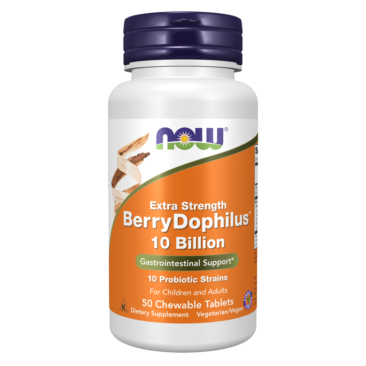 Now Foods BerryDophilus 10 milliards UFC, flacon de 50 comprimés à croquer