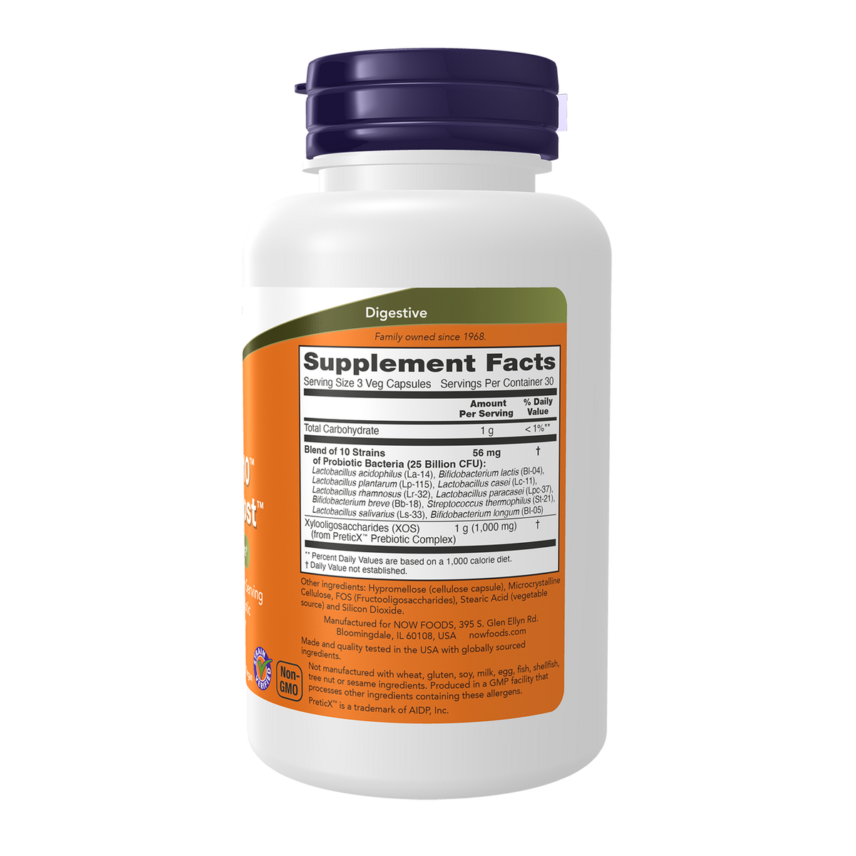 Now Foods Probiotic-10 Bifido Boost 90 gélules - vue de droite