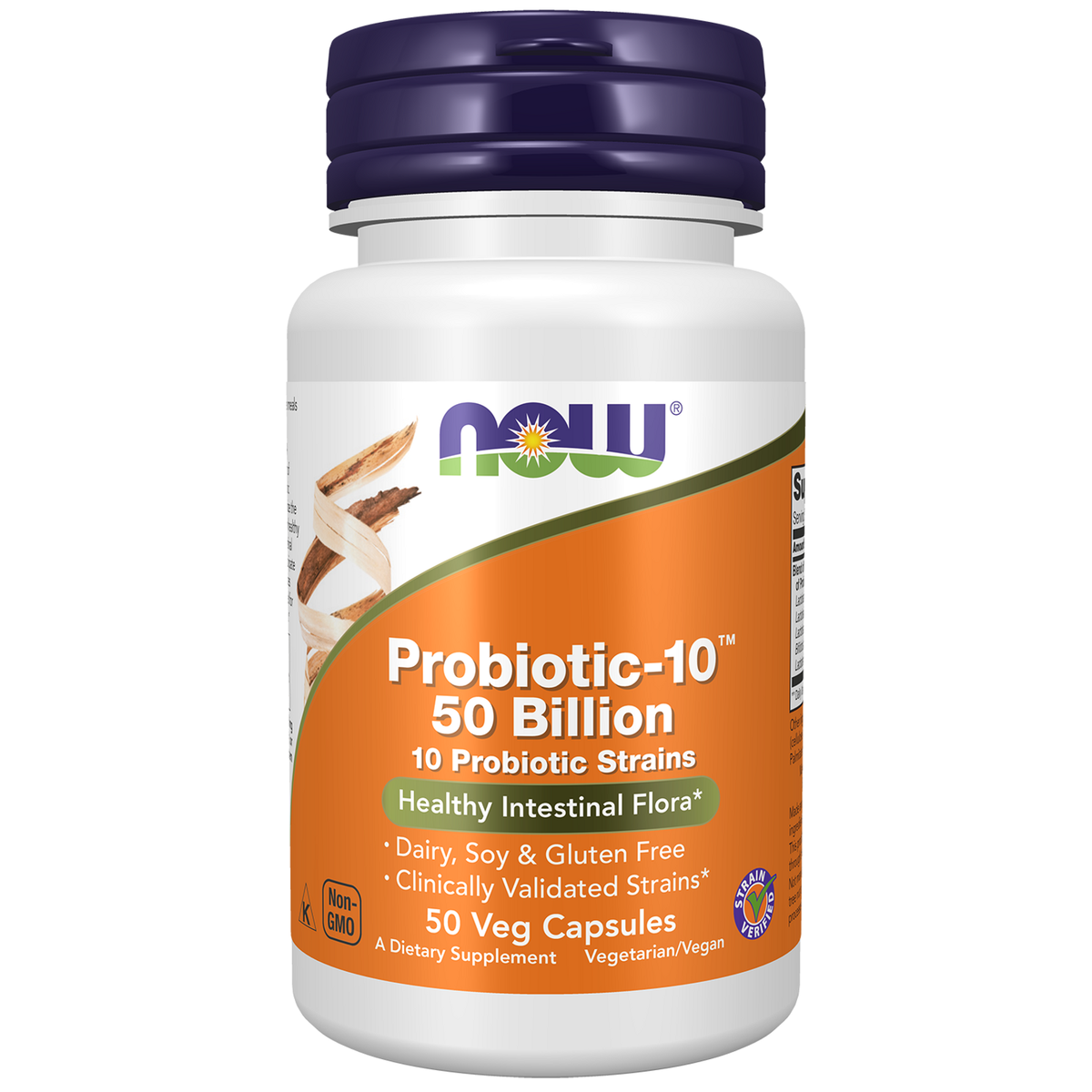 NOW Foods Probiotic-10 50 milliards, 50 gélules végétales