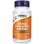 NOW Foods 8 Billion Acidophilus & Bifidus — 3 souches, 8 milliards UFC — 120 gélules