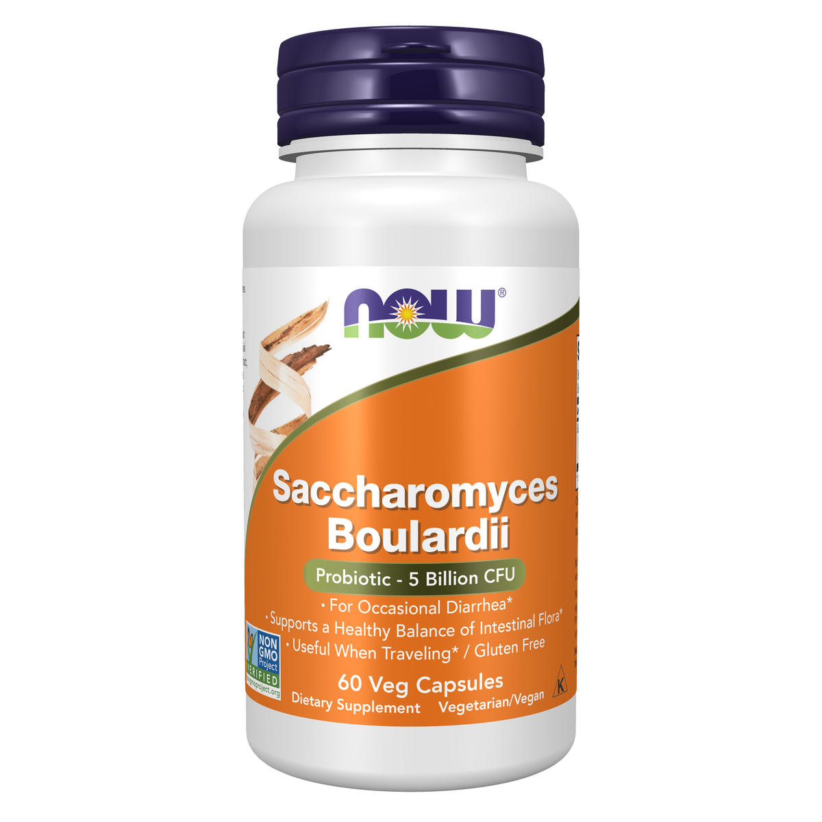 NOW Foods Saccharomyces Boulardii 10 Milliards UFC — 60 gélules