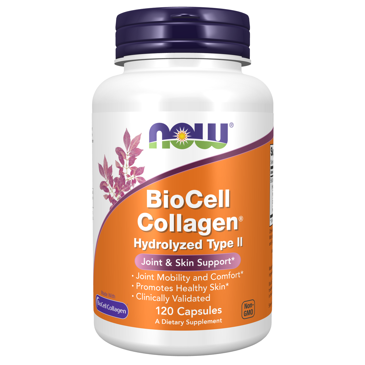 Now Foods BioCell Collagène type II hydrolysé, flacon de 120 gélules