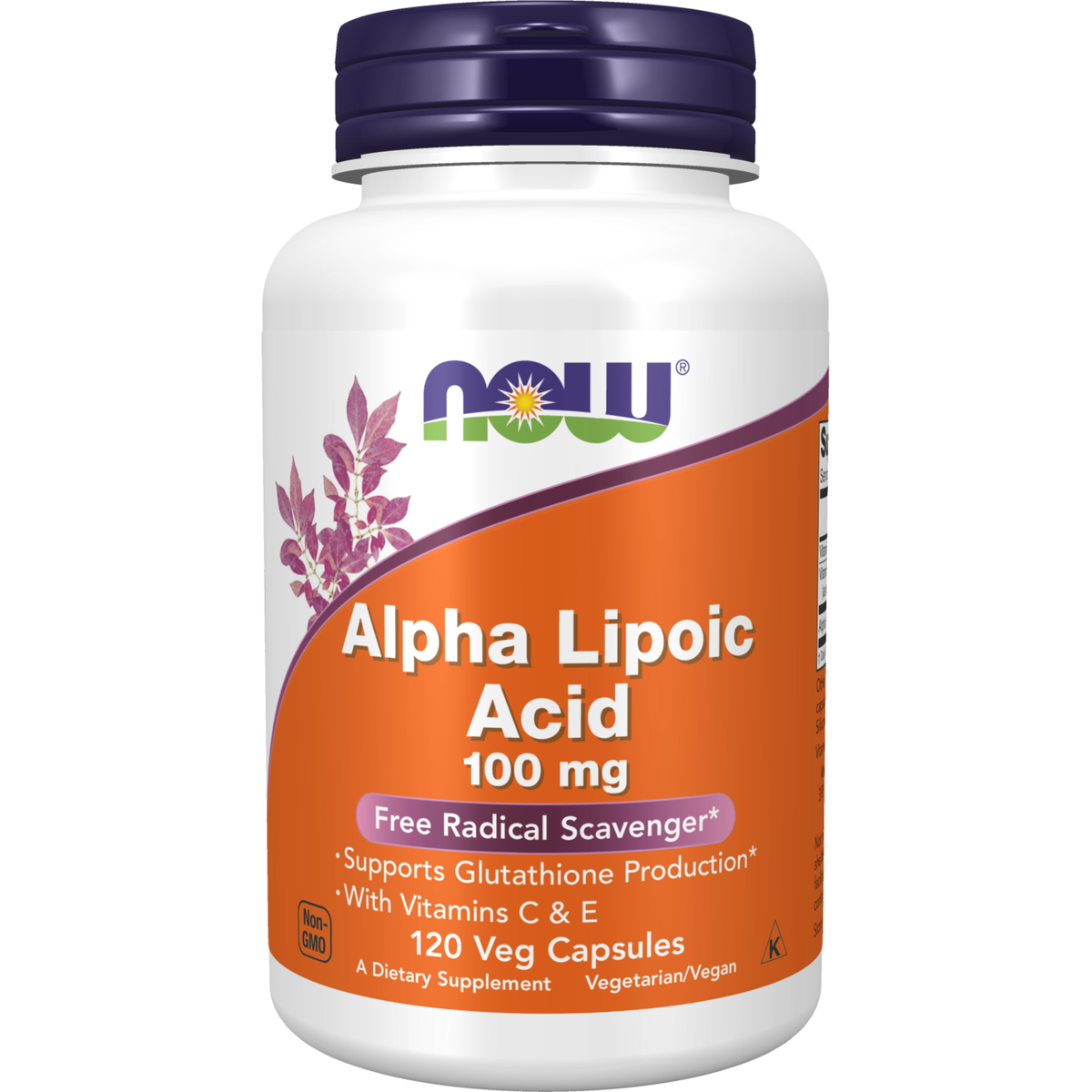 NOW Foods Acide Alpha-Lipoïque 100 mg avec Vitamines C et E — 120 gélules
