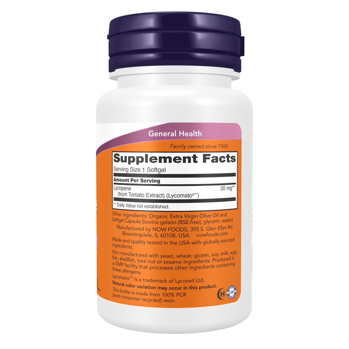 Now Foods Lycopène 20 mg - vue de droite