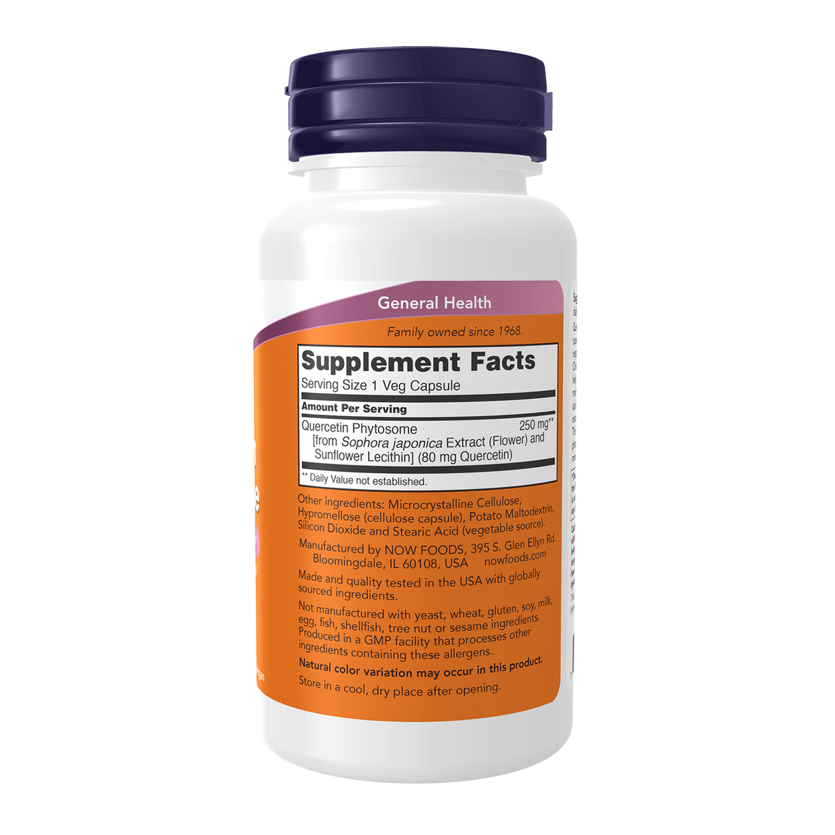Now Foods Quercétine Phytosome - vue de droite