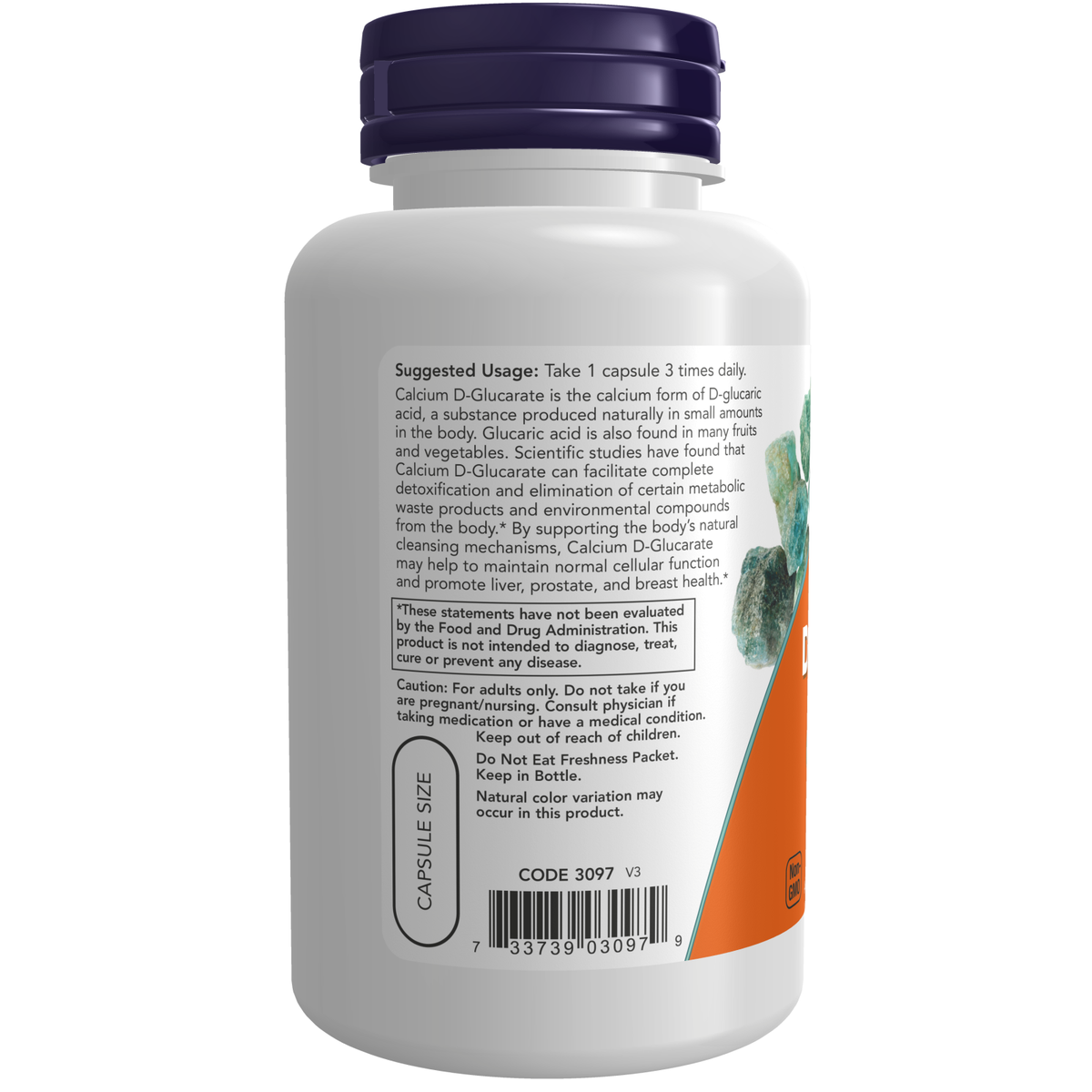 Now Foods D-Glucarate de Calcium liste des ingrédients