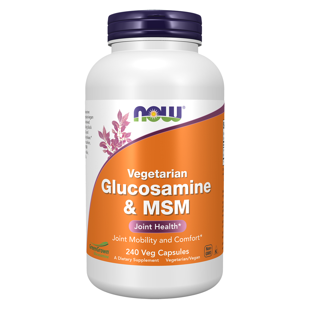Now Foods Glucosamine & MSM végétarienne, flacon de 240 gélules végétales