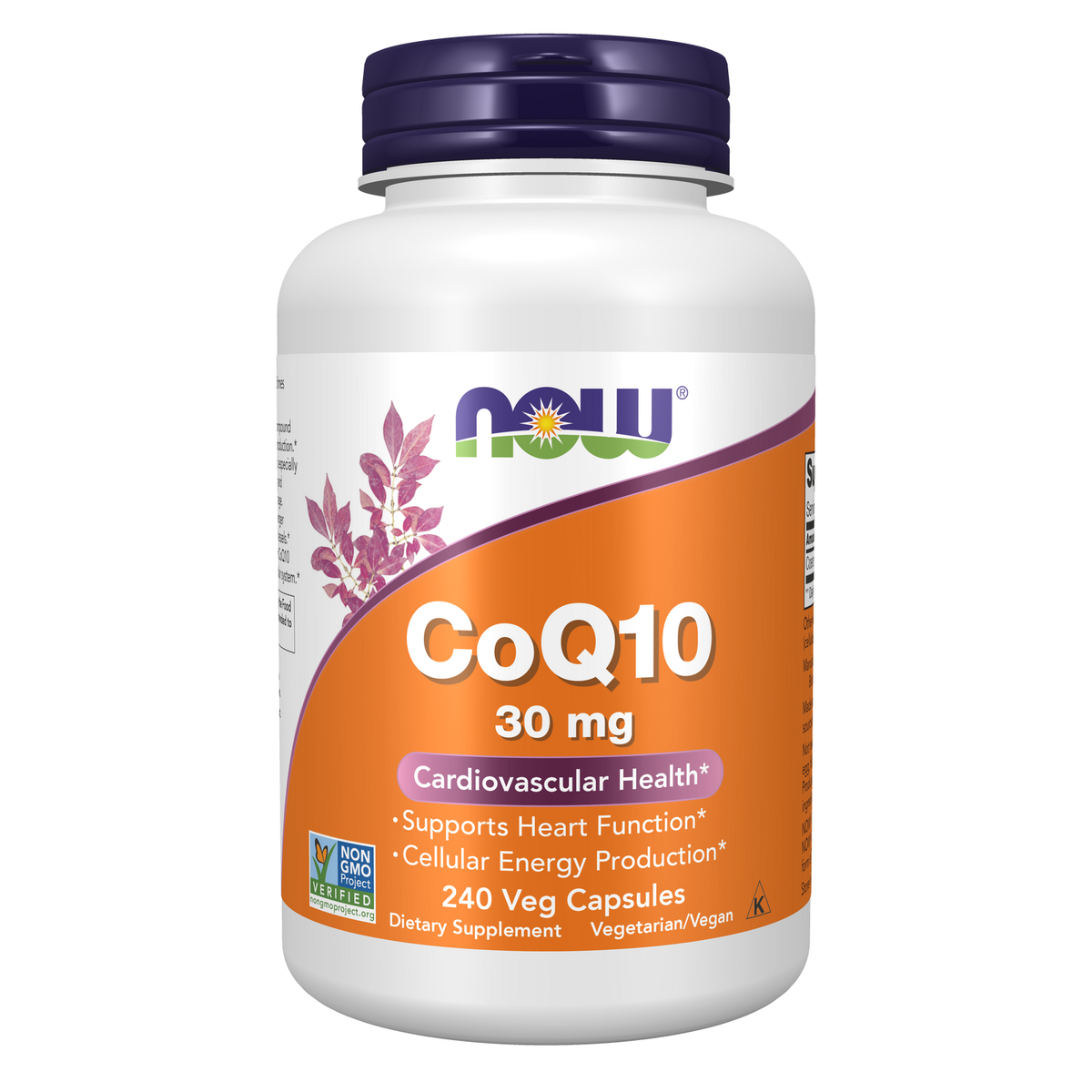 NOW Foods CoQ10 30 mg — Ubiquinone, Gélules Végétales — 240 gélules