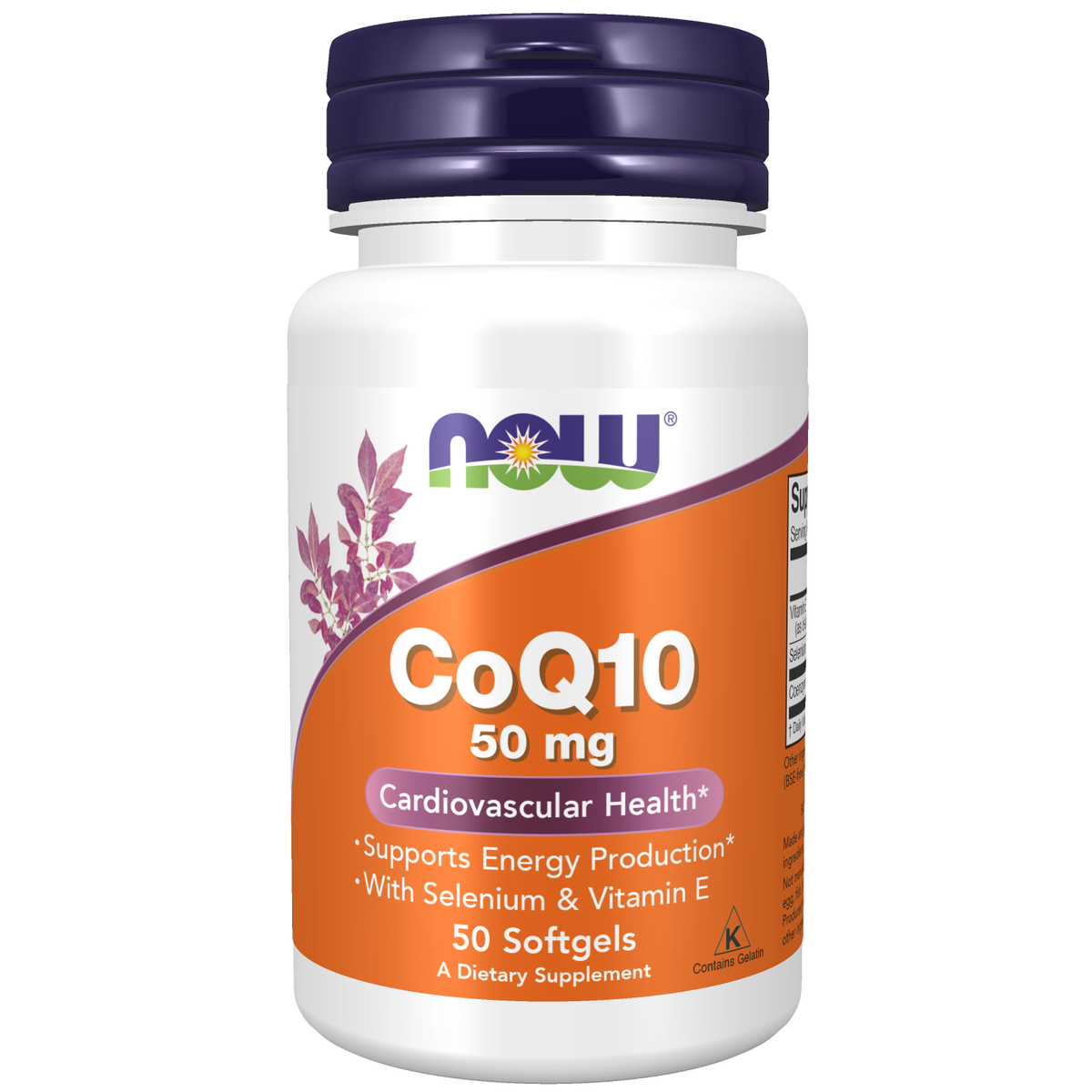 Now Foods CoQ10 50 mg avec Sélénium et Vitamine E