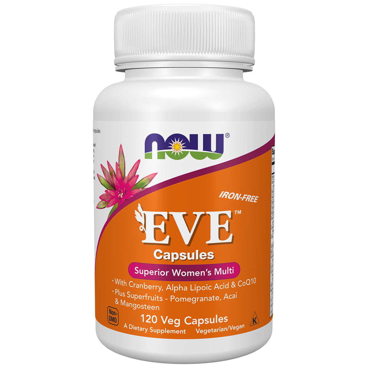 NOW Foods Eve multivitamines femme 120 gélules sans fer