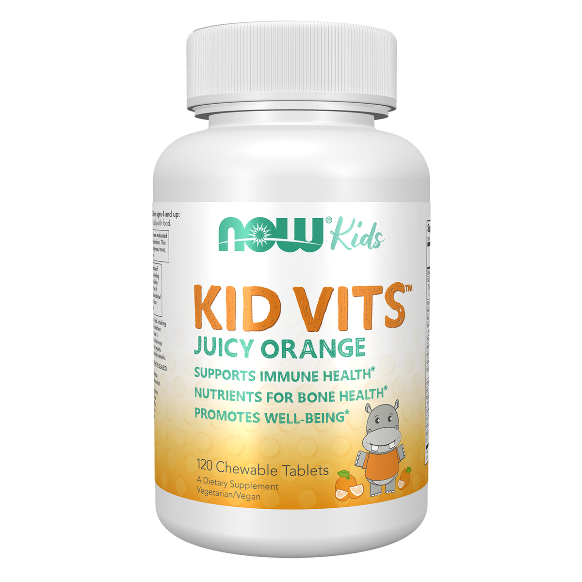 NOW Foods Kid Vits Orange — Multivitamines à Croquer, 120 comprimés