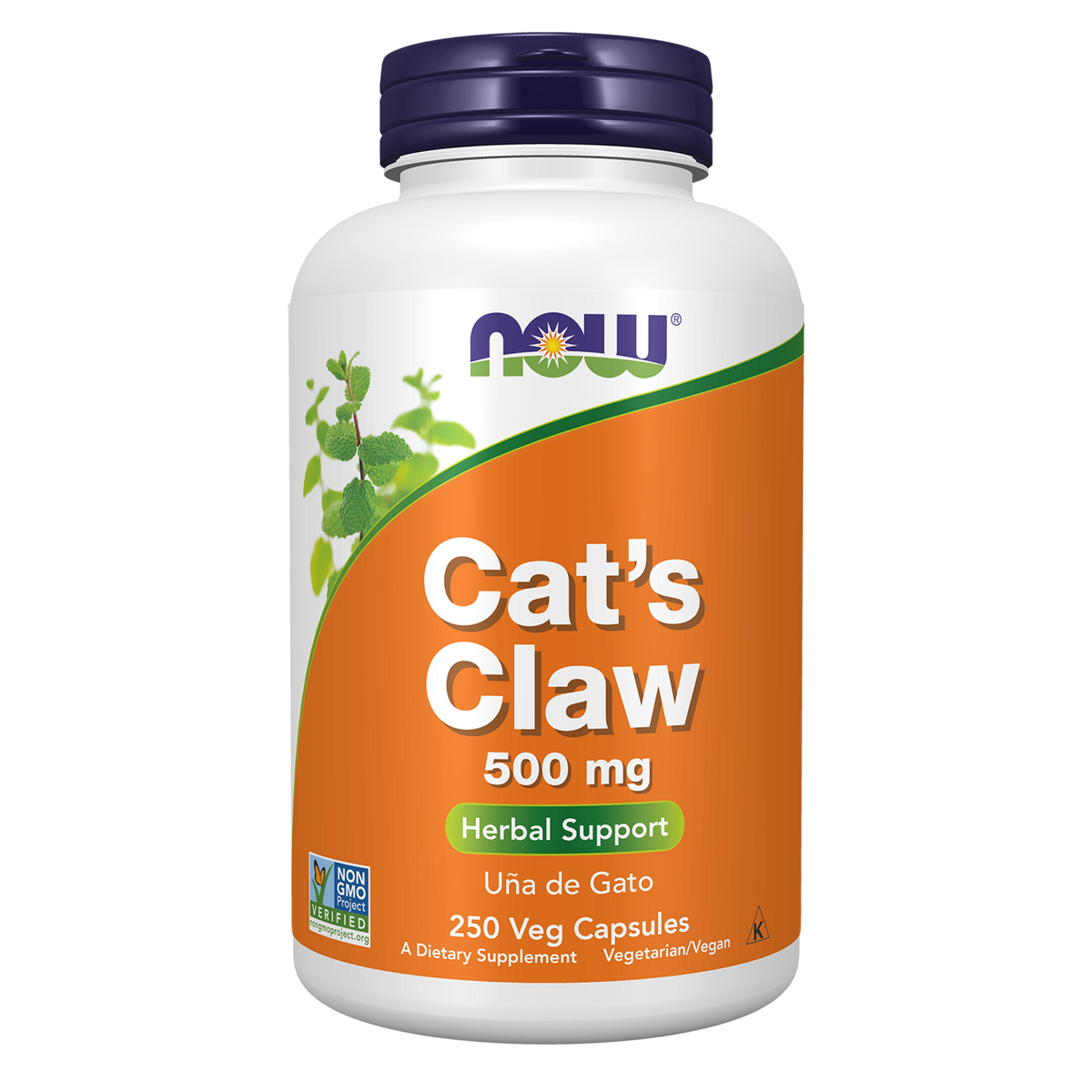 NOW Foods Griffe de Chat 500 mg — Écorce en Poudre — 250 gélules