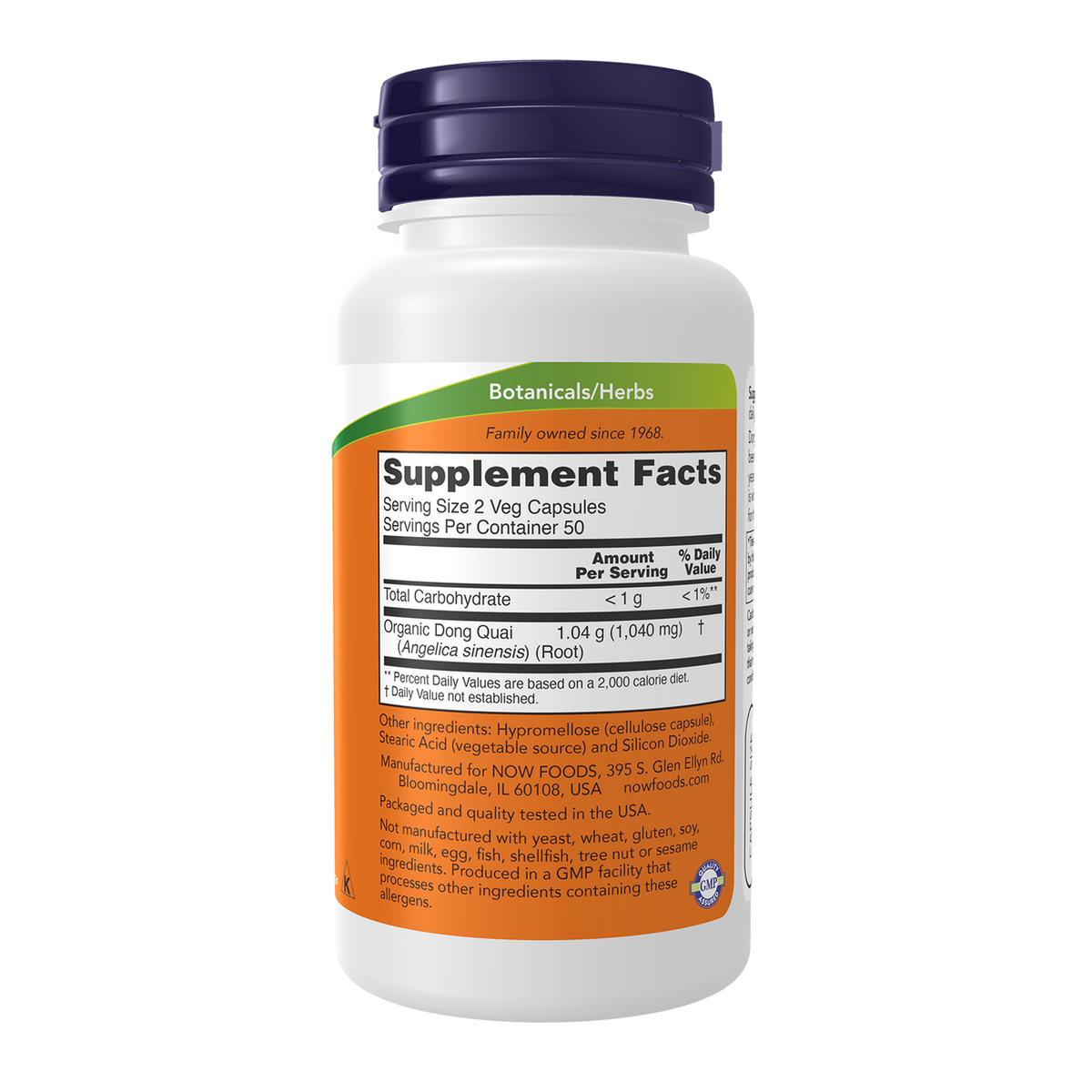 Now Foods Angélique chinoise bio 520 mg - vue de droite