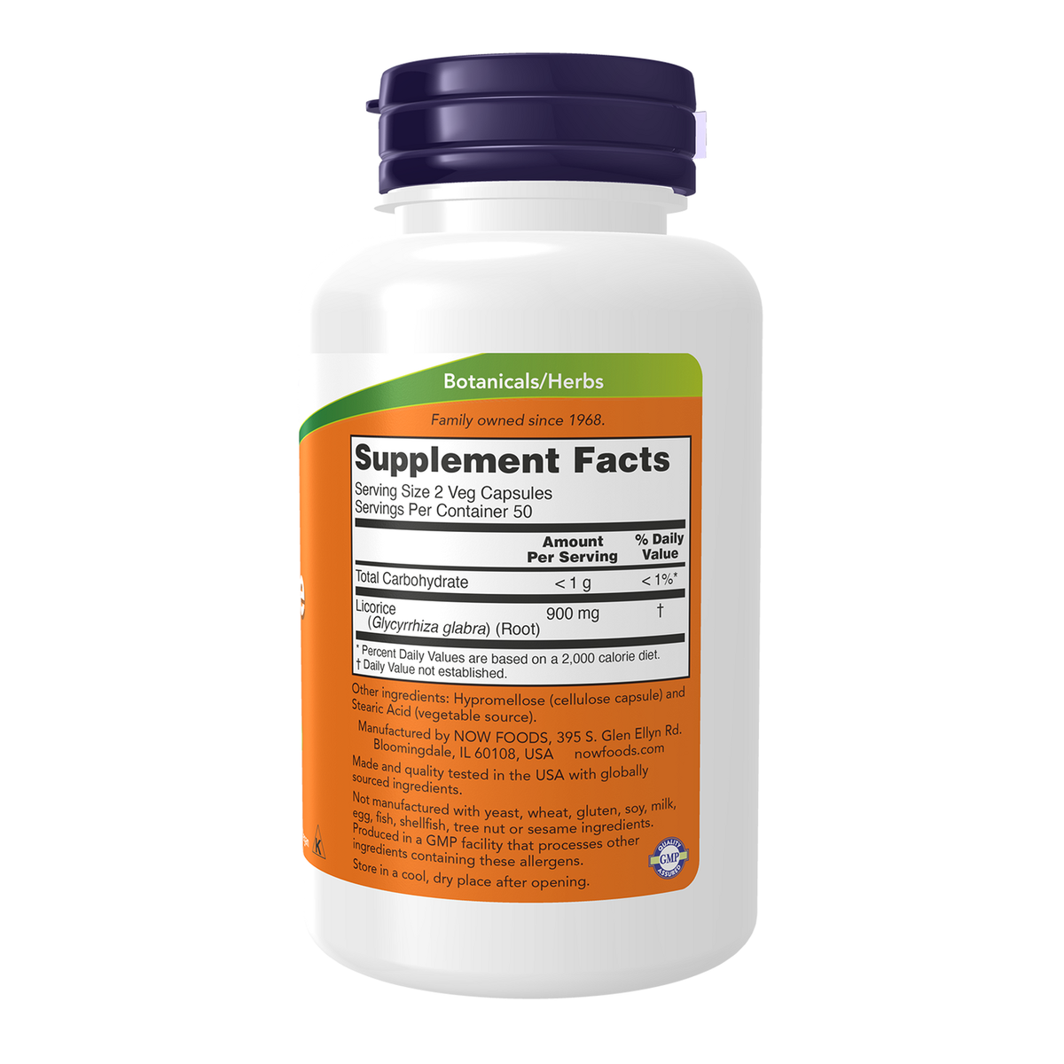 Now Foods Réglisse 450 mg - vue de droite