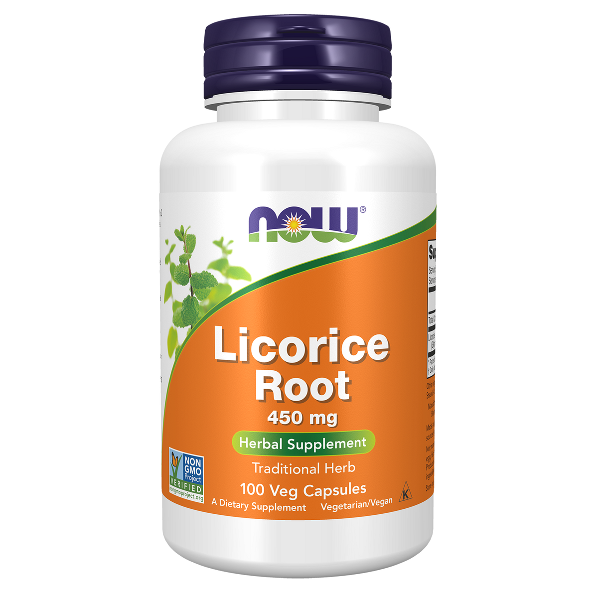 NOW Foods Réglisse 450 mg, 100 gélules végétales