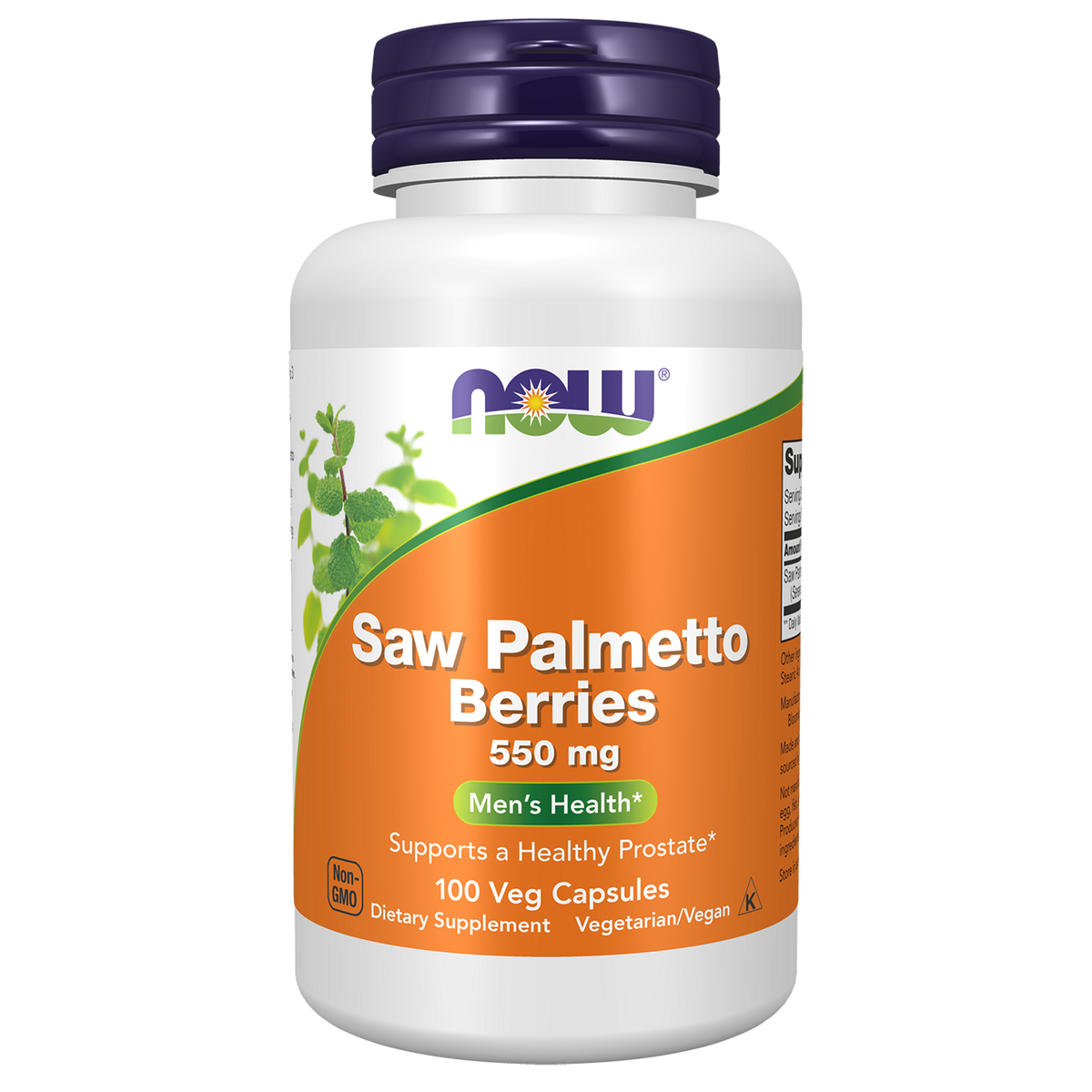 NOW Foods Baies de palmier nain 550 mg, gélules végétales