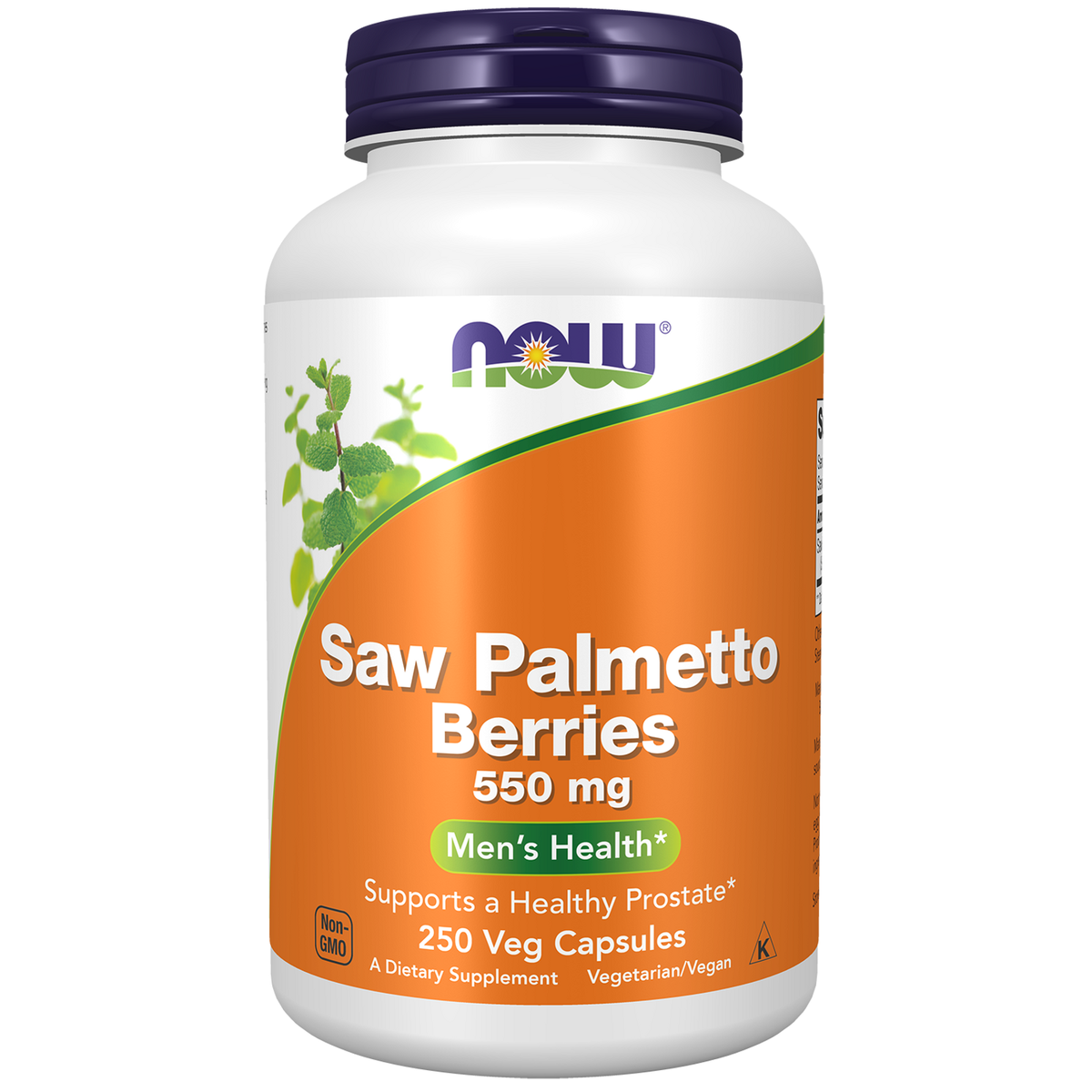 NOW Foods Baies de Palmier Nain 550 mg — Serenoa repens — 250 gélules