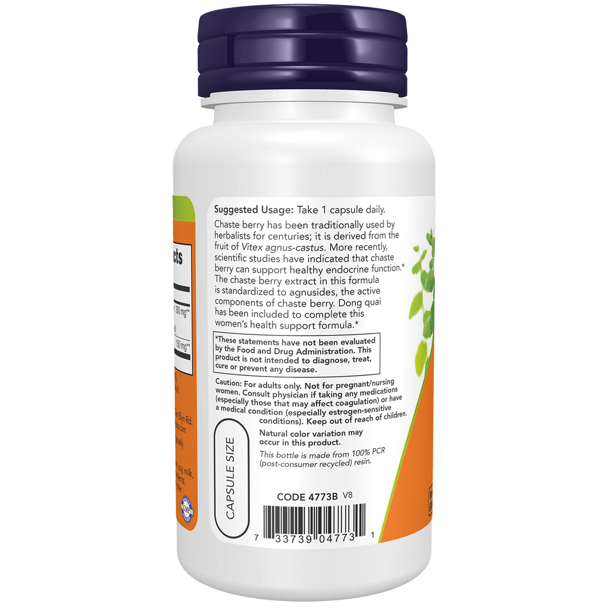 Now Foods Gattilier 300 mg - vue de gauche