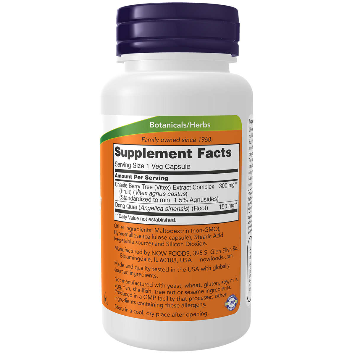 Now Foods Gattilier 300 mg - vue de droite