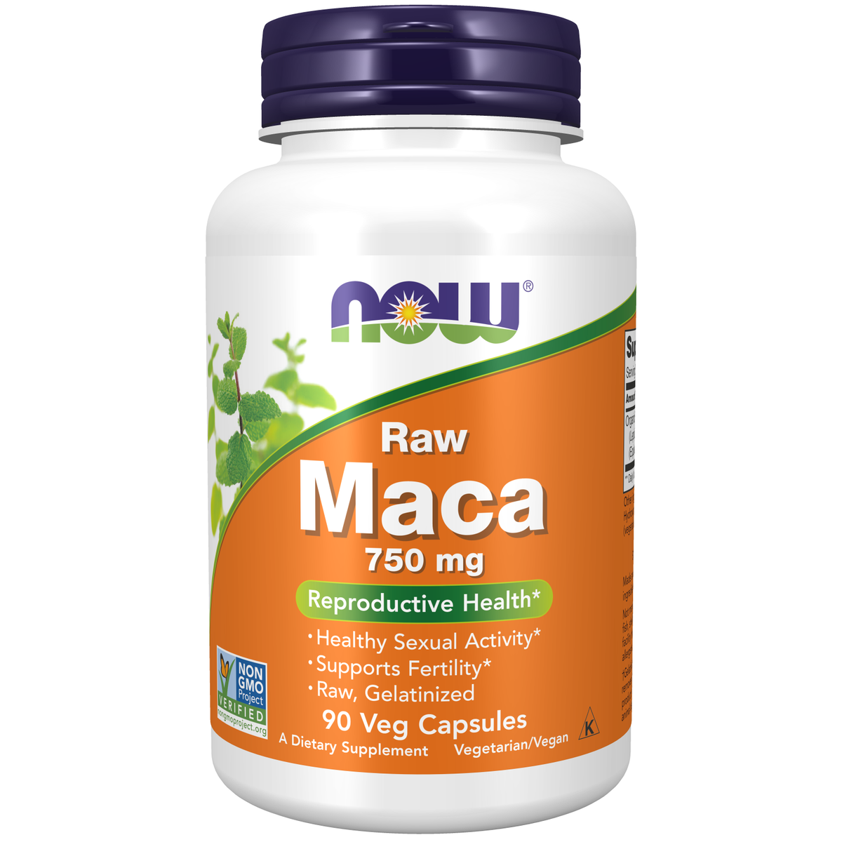 NOW Foods Maca 6:1 concentré 750 mg RAW, 90 gélules végétales