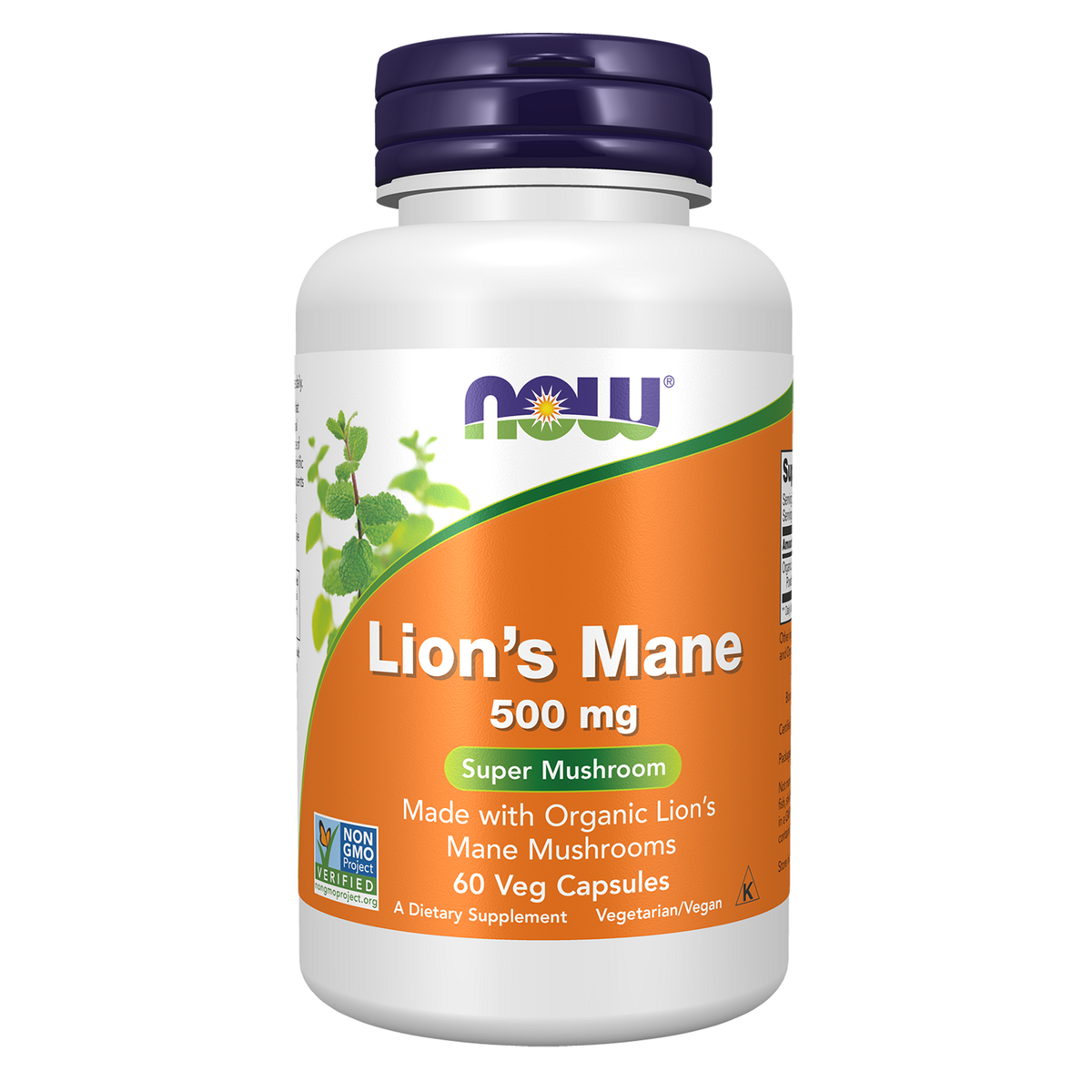 NOW Foods Lion's Mane 500 mg, 60 gélules végétales